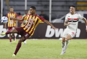 São Paulo perde chances e fica no empate com o Tolima na Copa Sul-Americana