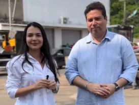 Deputada Janaina Ramos e Secretário de Infraestrutura acompanham início do recapeamento em Imperatriz