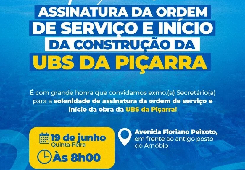 UBS da Piçarra será realidade: gestão Júnior Garimpeiro avança na ampliação do acesso à saúde