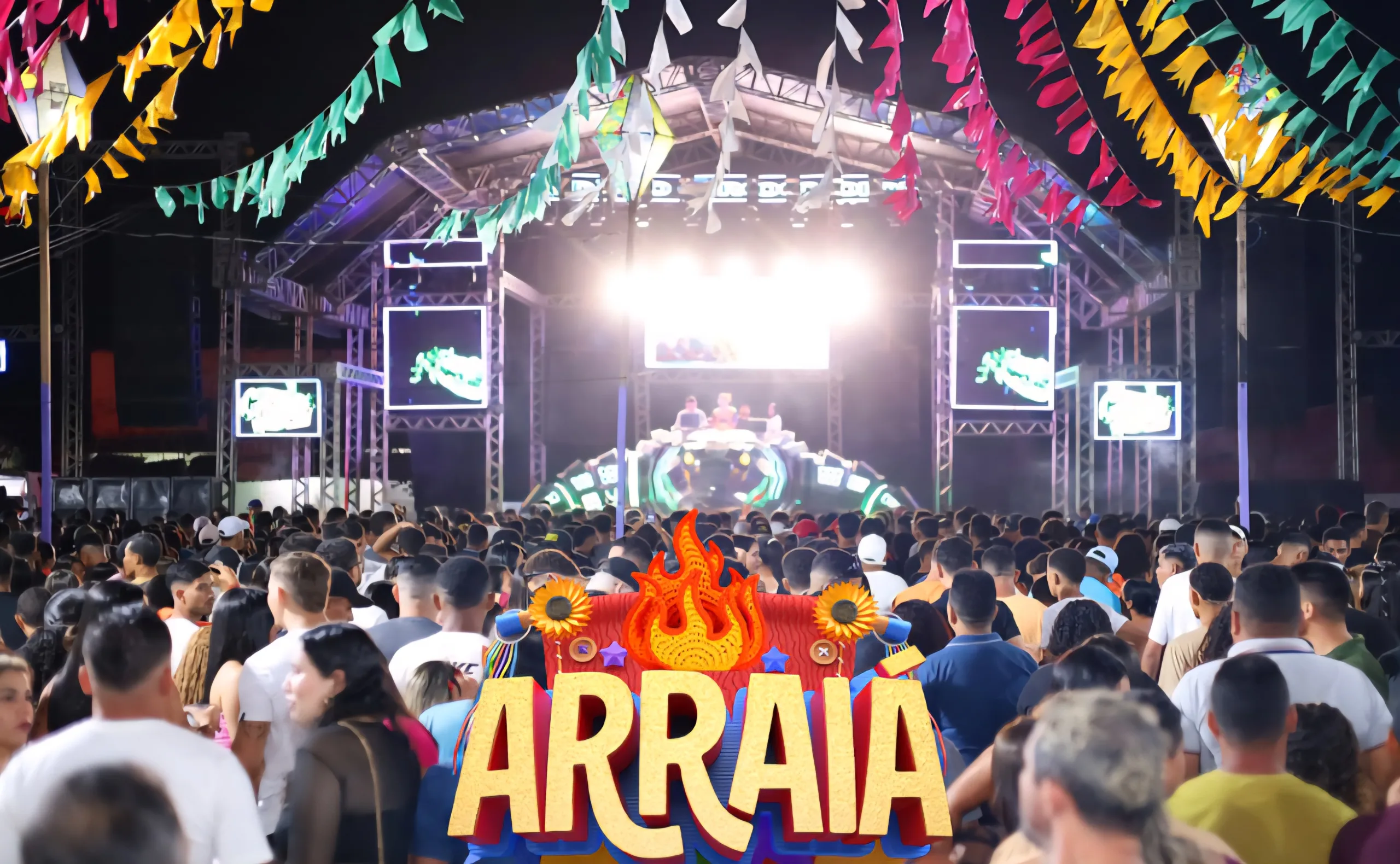 Centro Novo bate recorde de público com lotação máxima no encerramento do Arraiá Fogueira de Ouro!