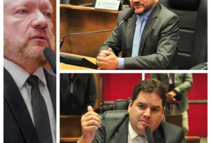 Cláudio Cunha e João Batista Segundo expõem incoerência de Othelino Neto no plenário da Assembleia